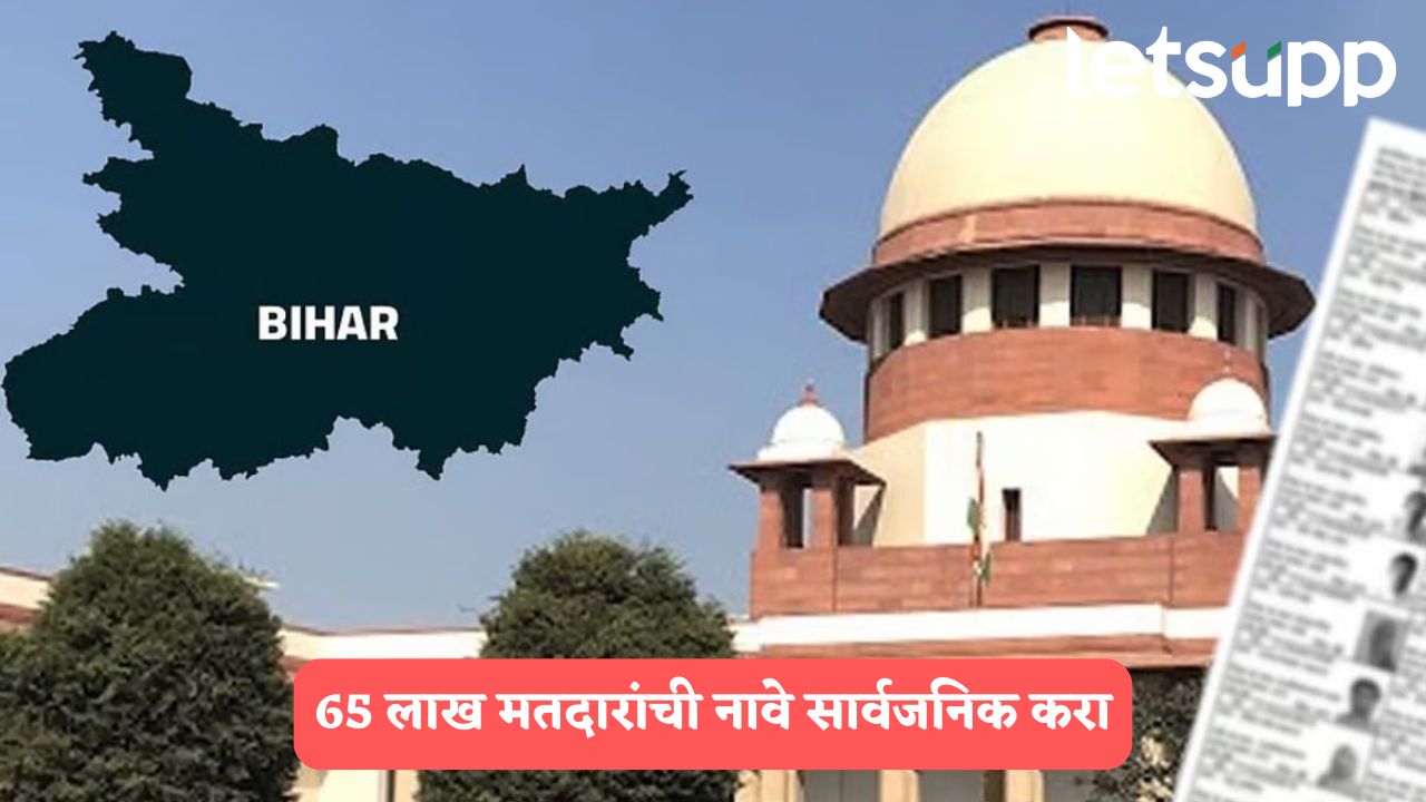 मतदार यादीतून वगळलेल्या 65 लाख मतदारांची नावे सार्वजनिक करा; SC चे निवडणूक आयोगाला निर्देश Bihar SIR Supreme Court Order
