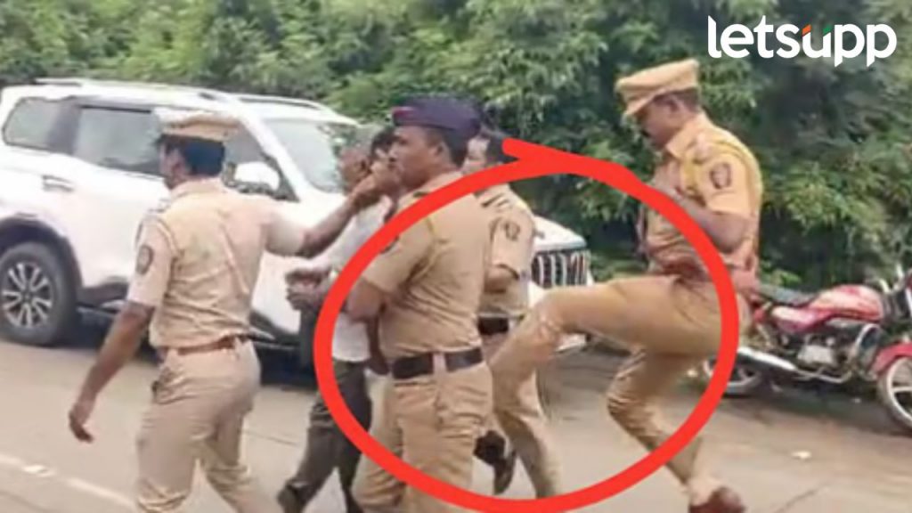 स्वातंत्र्यादिनी जालना पोलिसांचा माजोरडेपणा महाराष्ट्रासमोर; आंदोलनकर्त्याच्या कंबरात घातली लाथ