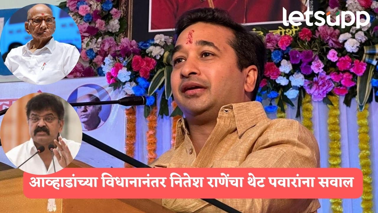 सनातन दहशतवाद ही भाषा हिंदू धर्माचा अपमान, आव्हाडांच्या भूमिकेशी पवार सहमत आहेत का? राणेंचा सवाल