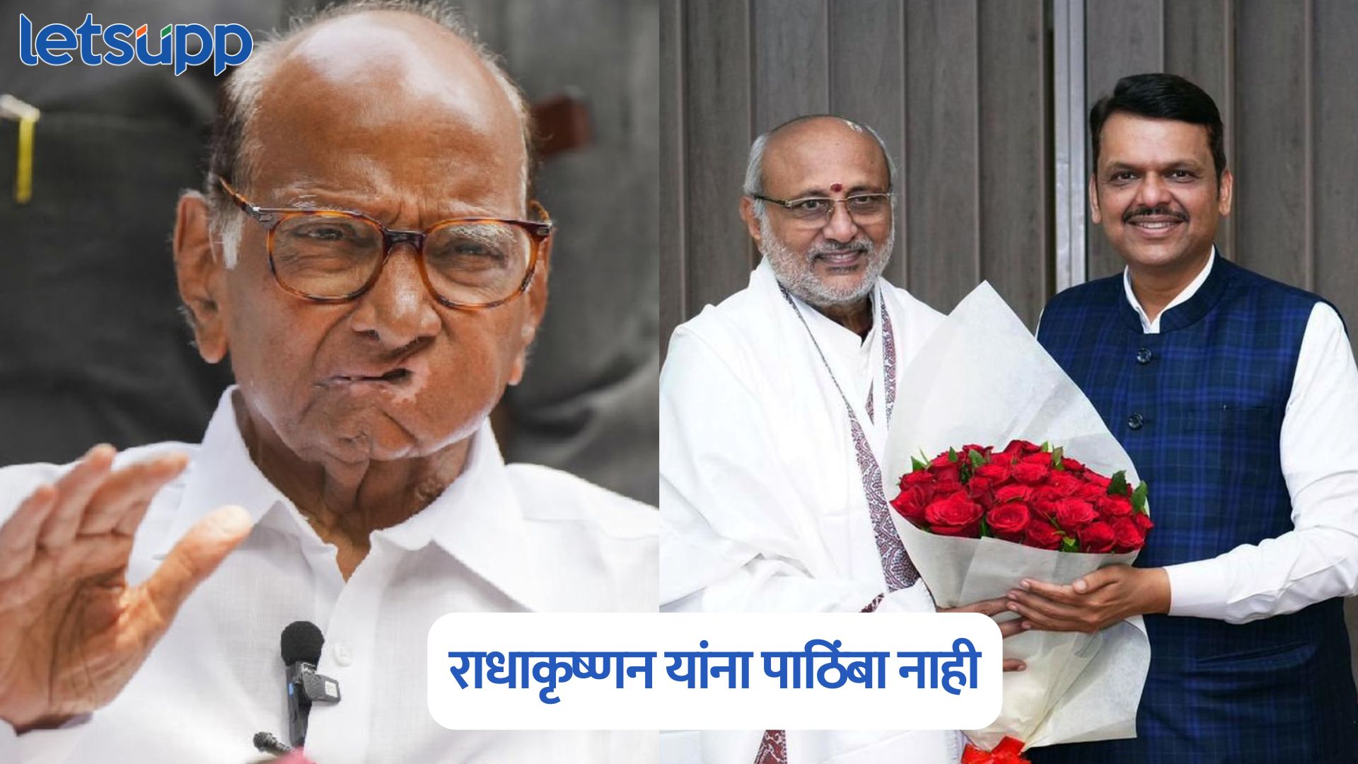 उपराष्ट्रपती पदासाठी राधाकृष्णन यांना पाठिंबा नाही, शरद पवारांकडून भूमिका स्पष्ट Sharad Pawar On CP Radhakrishnan