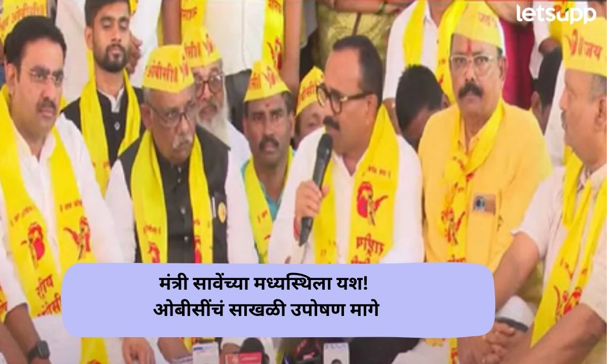 मंत्री सावेंच्या मध्यस्थीला यश! 12 मागण्या मान्य झाल्यानंतर नागपूरमधील ओबीसींचं साखळी उपोषण मागे OBCs in Nagpur end chain hunger