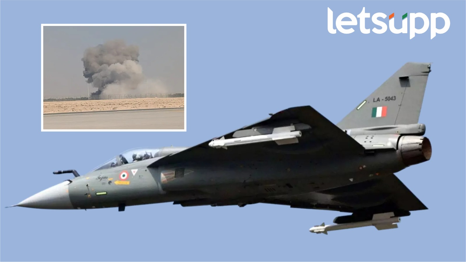 Indian Tejas Aircraft Crashes At Dubai Air Show